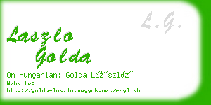 laszlo golda business card